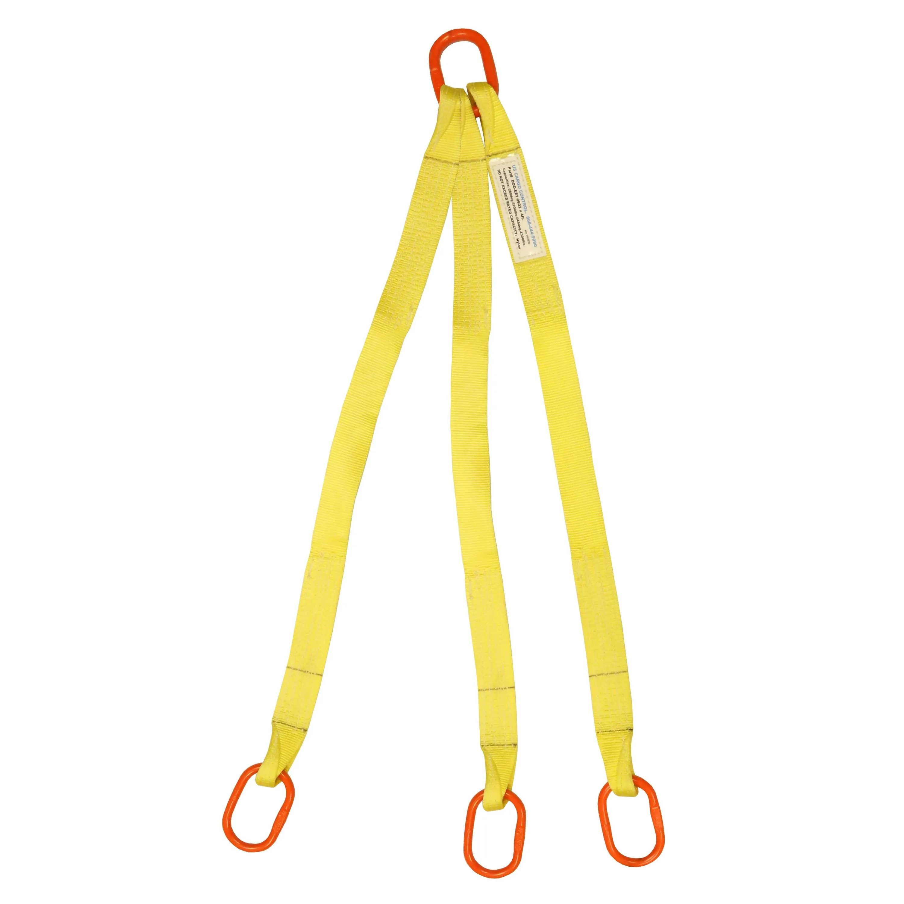 1"x8' (2 ply) Triple Leg Nylon Sling w/ Master Link Both Ends