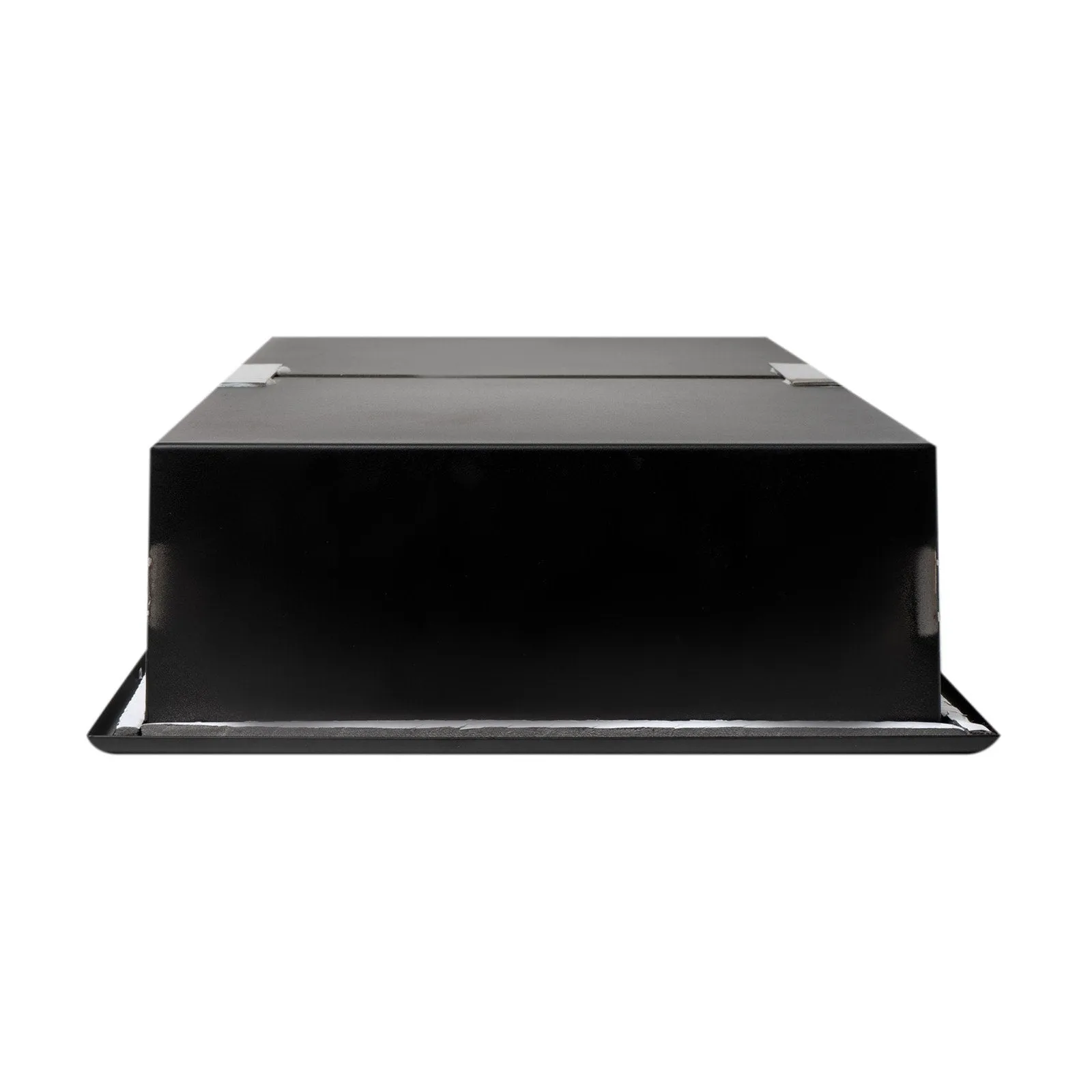 ALFI Brand 12 x 24 Black Matte Stainless Steel Vertical Double Shelf Bath Shower Niche
