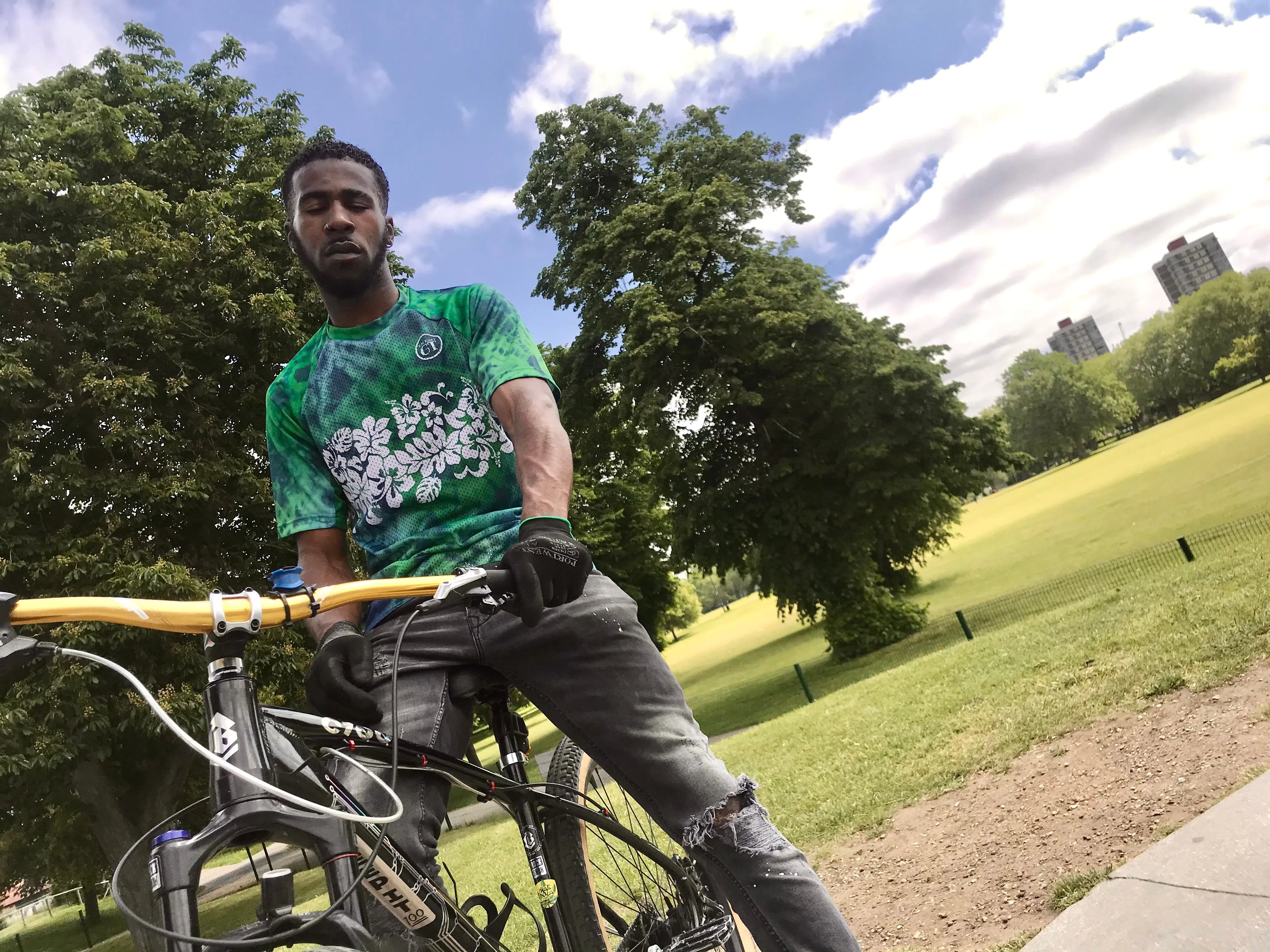 Aloha Green re-cycle short sleeve MTB jersey