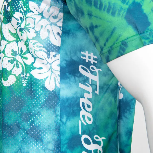 Aloha Green re-cycle short sleeve MTB jersey