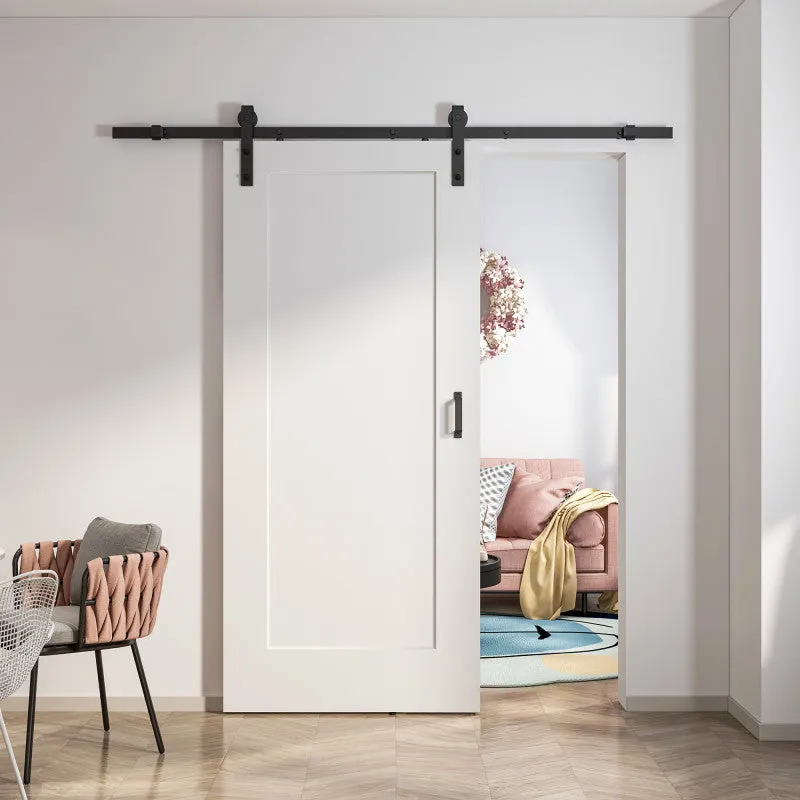 ANZZI ANZZI 1 Patio Wood Finish Barn Doors - Durable, Sleek Design, Easy Installation - White Barn Door with Hardware Kit Included - Perfect for Indoor & Outdoor Use - White (36x84’’)