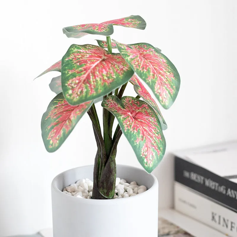 Artificial Simulation Fake Plant Green Turtle Back Thick Root Rain Leaves Good Quality Living Room Balcony Room Decoration