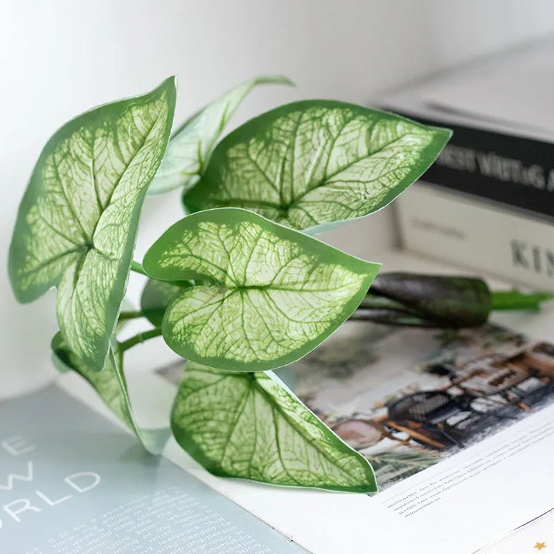 Artificial Simulation Fake Plant Green Turtle Back Thick Root Rain Leaves Good Quality Living Room Balcony Room Decoration