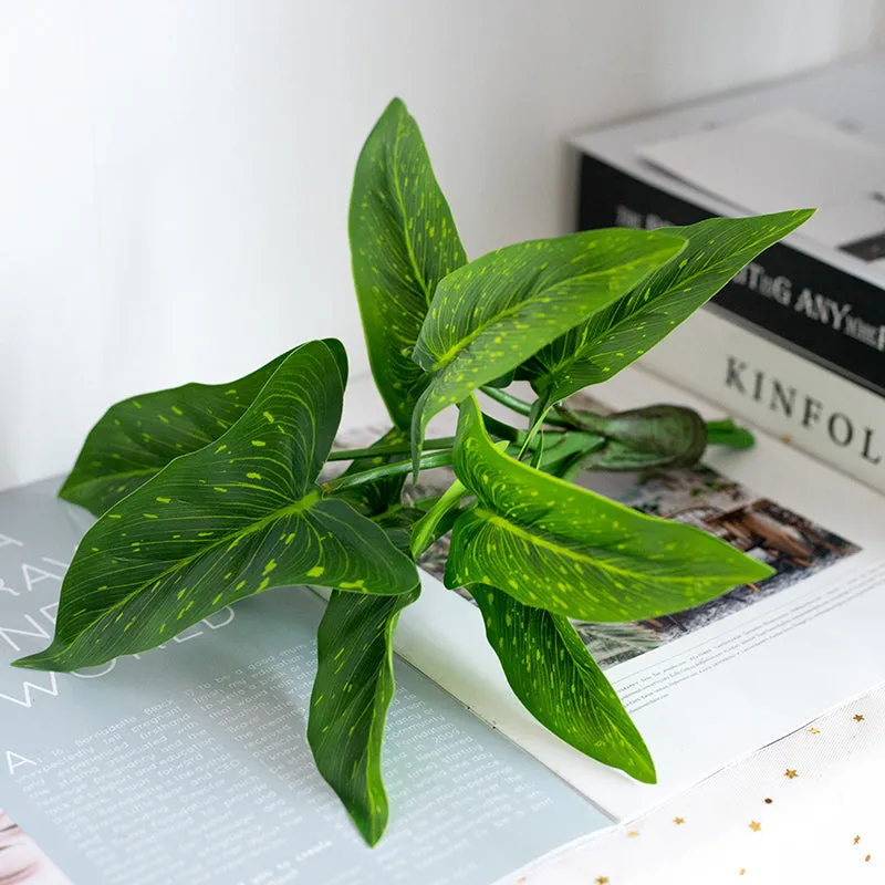 Artificial Simulation Fake Plant Green Turtle Back Thick Root Rain Leaves Good Quality Living Room Balcony Room Decoration