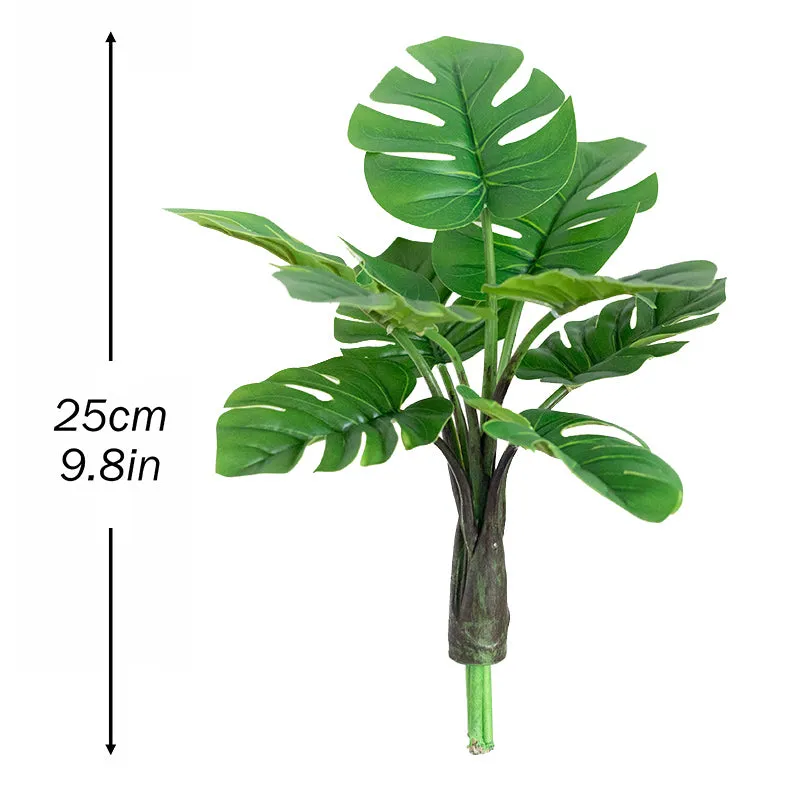 Artificial Simulation Fake Plant Green Turtle Back Thick Root Rain Leaves Good Quality Living Room Balcony Room Decoration