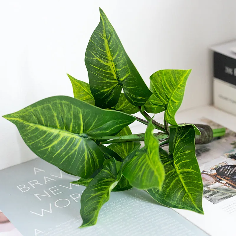 Artificial Simulation Fake Plant Green Turtle Back Thick Root Rain Leaves Good Quality Living Room Balcony Room Decoration