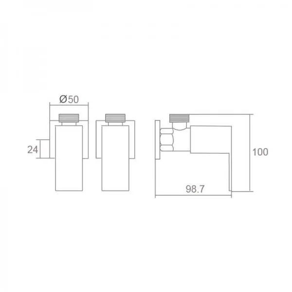Bacino Square Washing Machine Stop - WT533