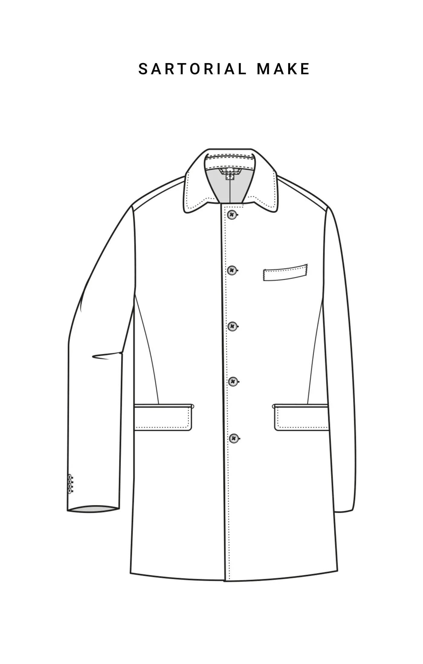 Barberis Canonico Blue Tech Wool Lightweight Water-Repellent Unconstructed Coat