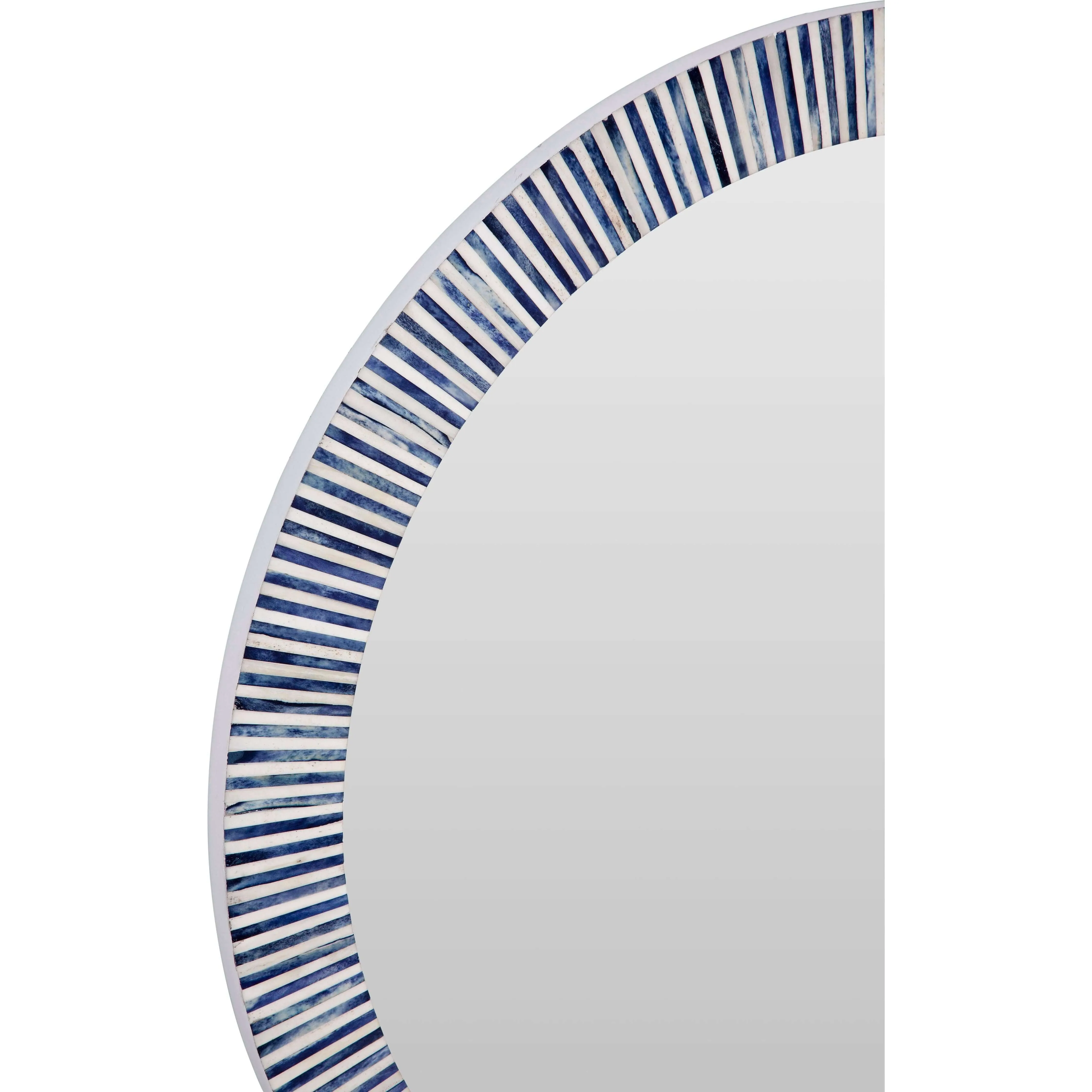 Bassett Mirror Radial 36" Round Bone Inlay Mirror