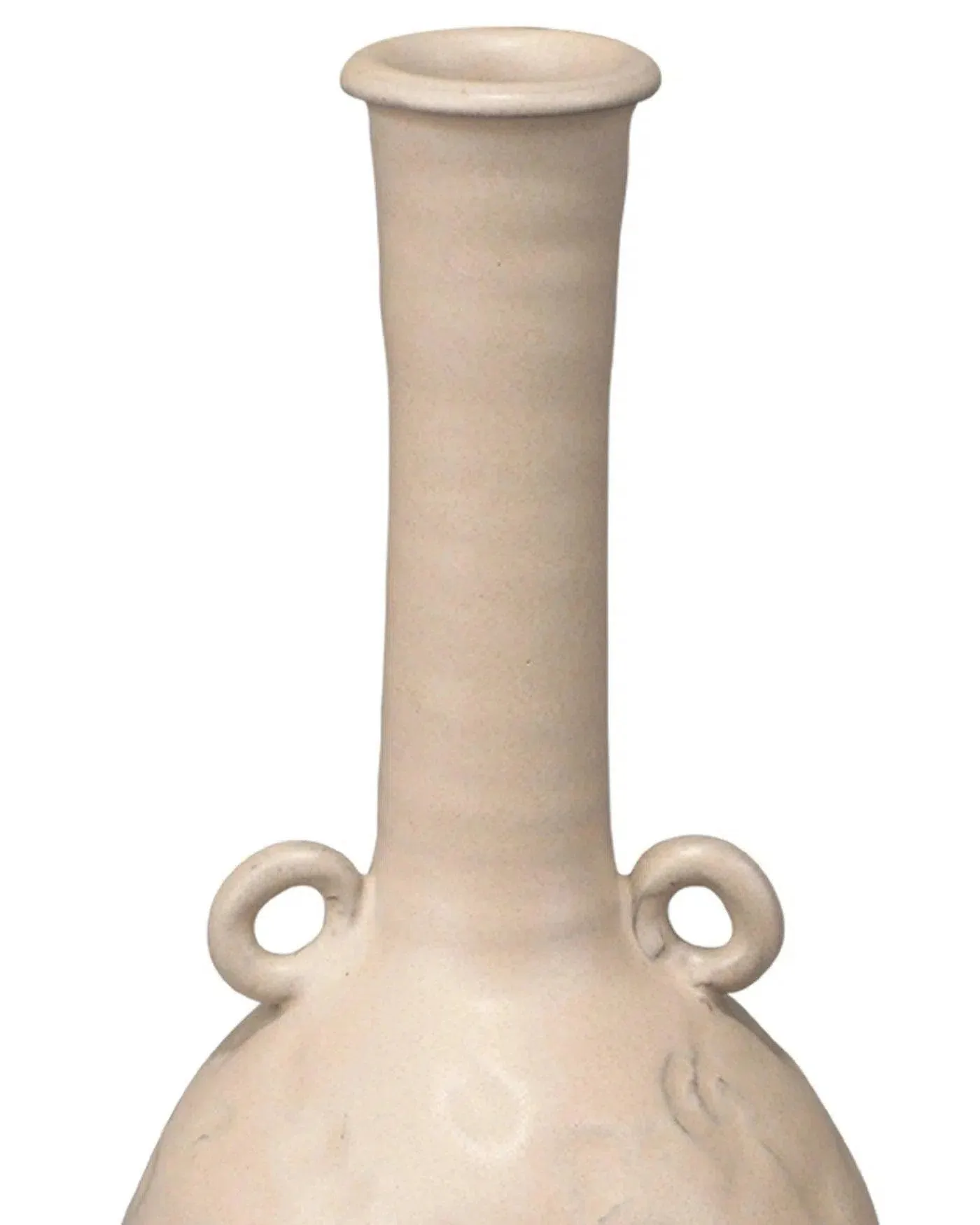 Beige Ceramic Babar Vase - Coastal Decor - Small