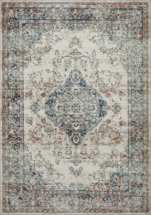 Bianca Rug in Ivory & Ocean