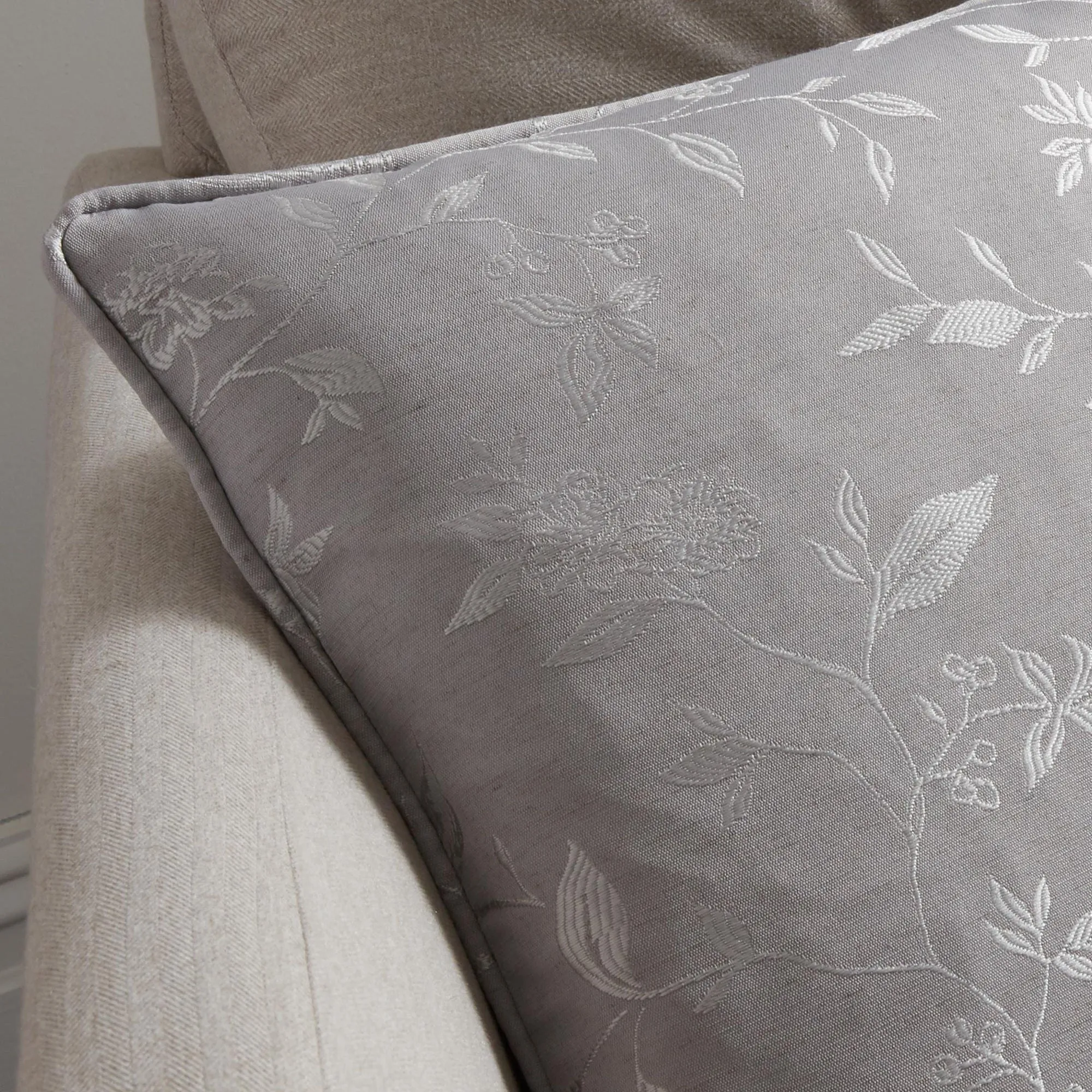 Bird Trail Cushion by Curtina in Grey 43 x 43cm