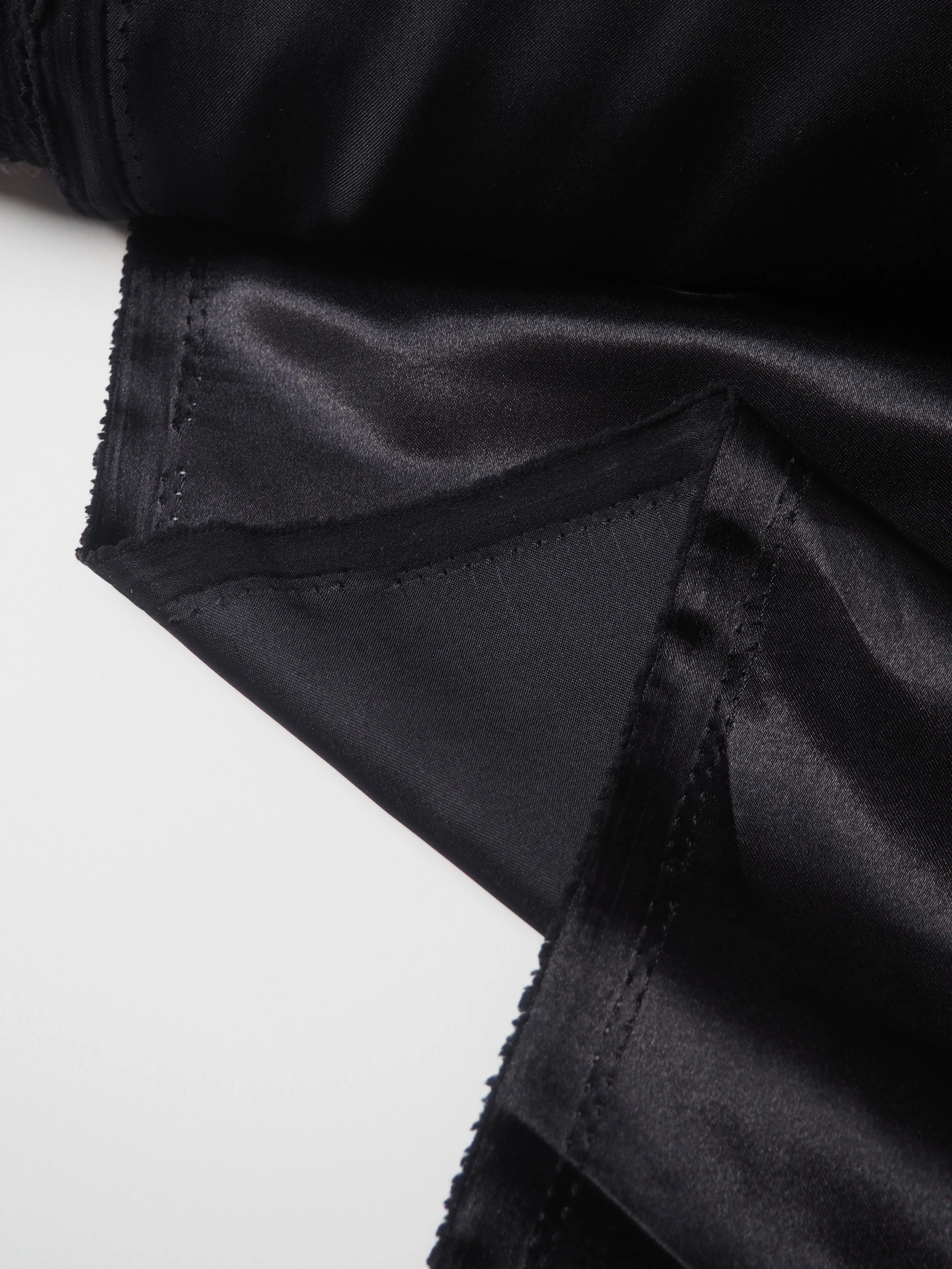 Black Heavy Satin Lining