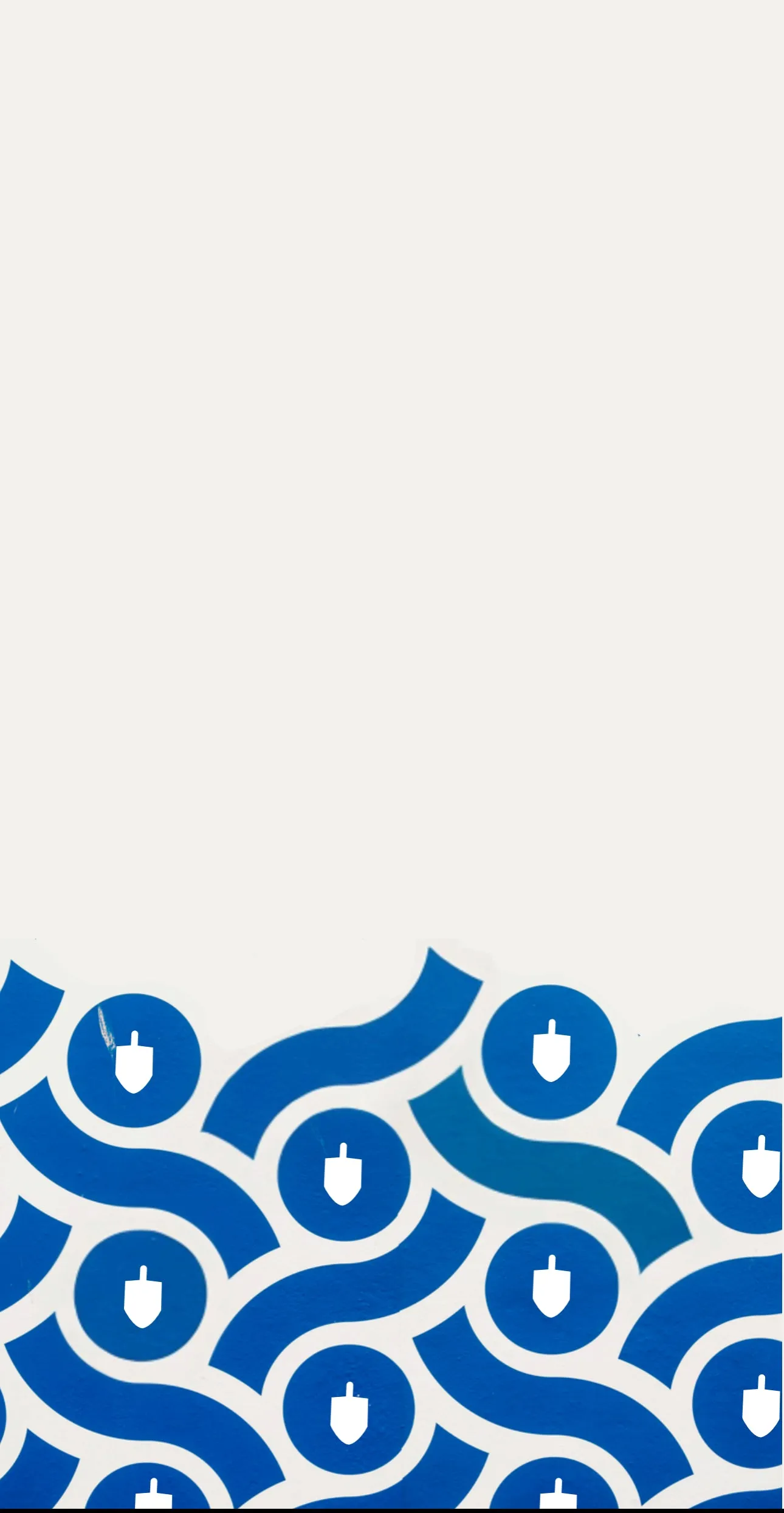Blue Abstract Dreidel Collage - Printed Guest Towel