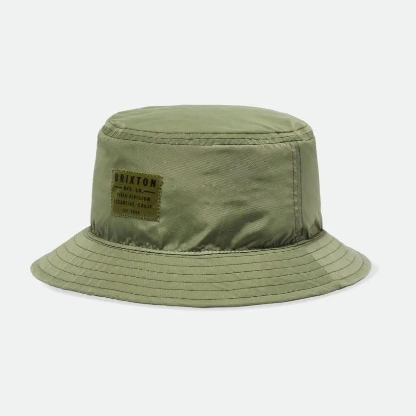BRIXTON VINTAGE NYLON PACKABLE BUCKET OLIVE SURPLUS