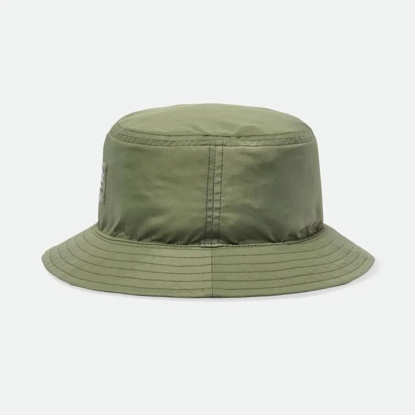 BRIXTON VINTAGE NYLON PACKABLE BUCKET OLIVE SURPLUS
