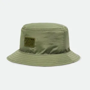 BRIXTON VINTAGE NYLON PACKABLE BUCKET OLIVE SURPLUS