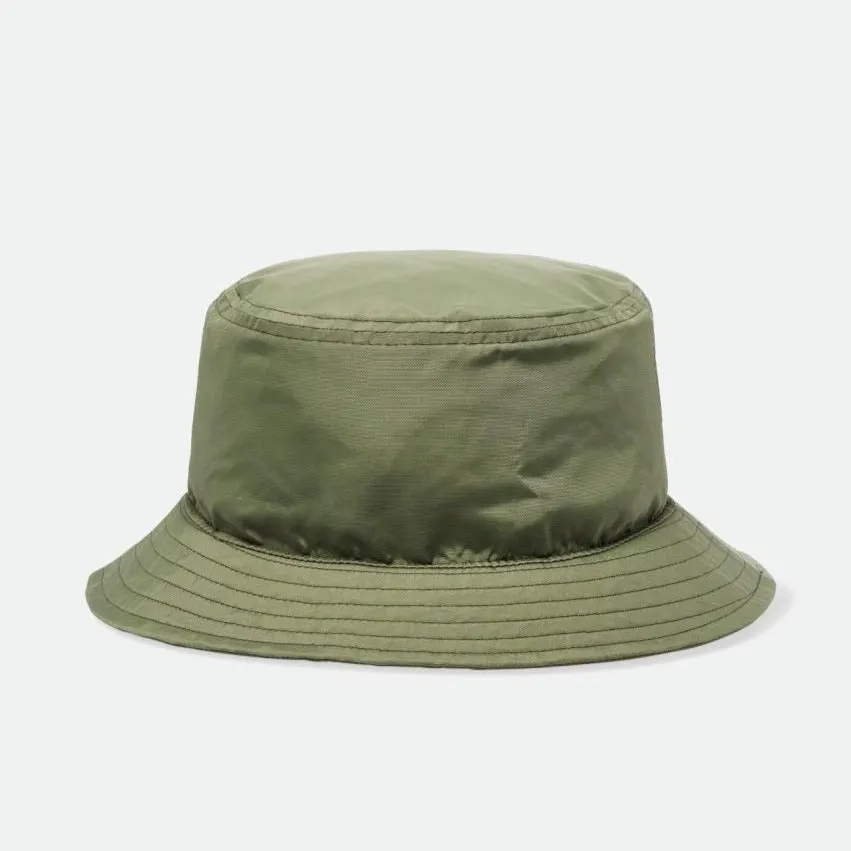 BRIXTON VINTAGE NYLON PACKABLE BUCKET OLIVE SURPLUS