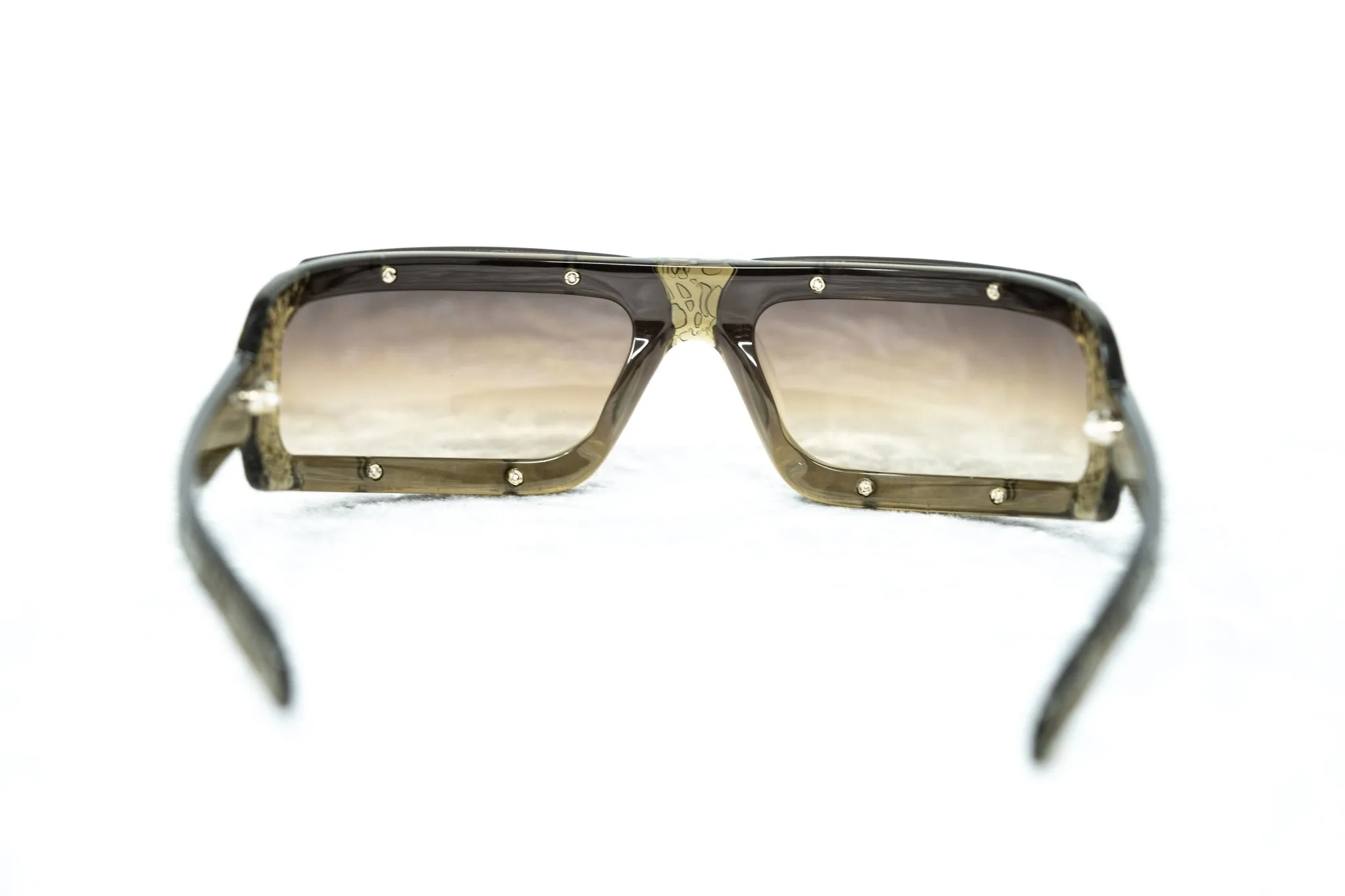 Buddhist Punk Sunglasses Rectangular Khaki and Brown