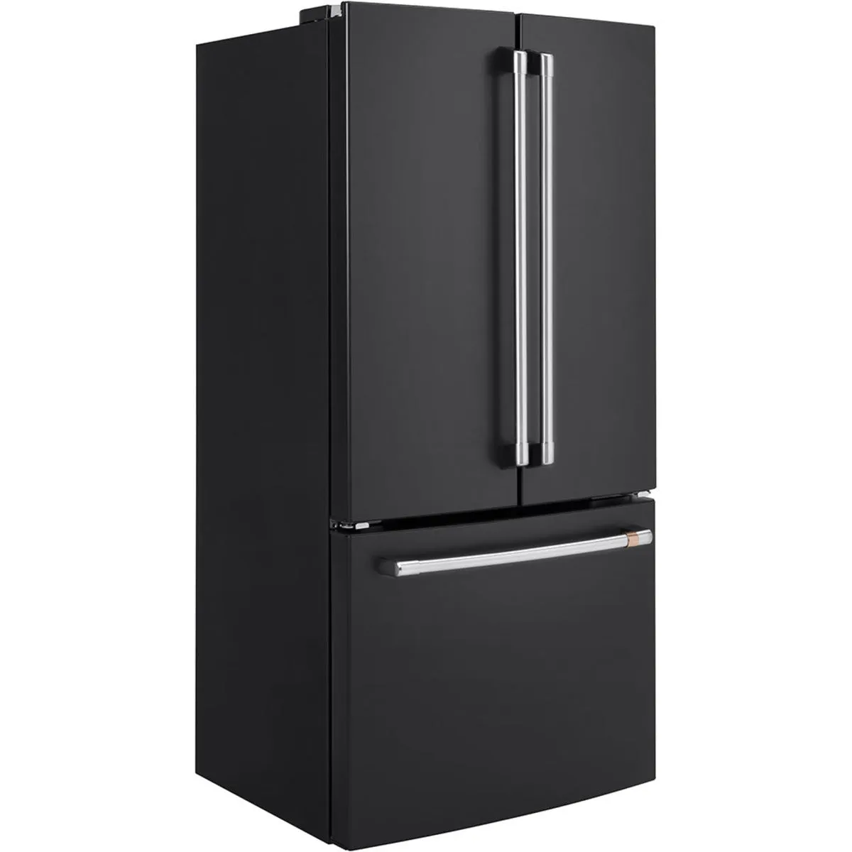Cafe 33" Counter Depth Fridge, Electric Range and Dishwasher - Matte Black