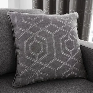 Camberwell Cushion by Curtina in Graphite 43 x 43cm