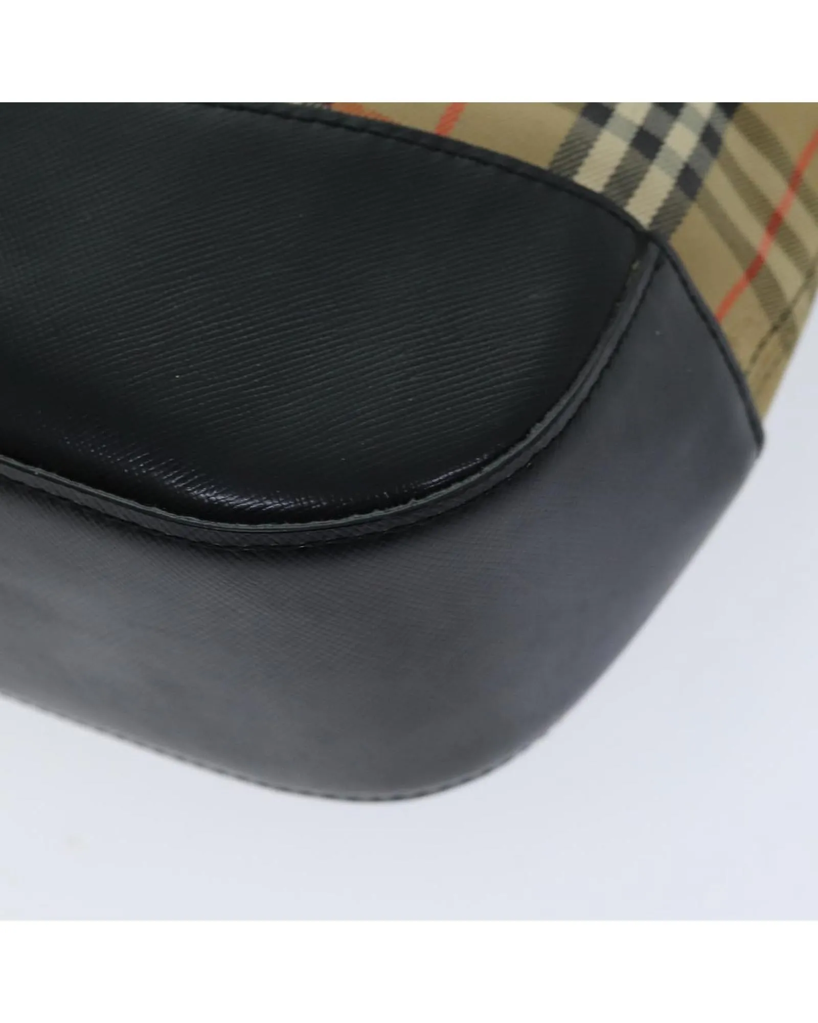 Canvas Tote Bag with Nova Check Pattern and Charm Accessory