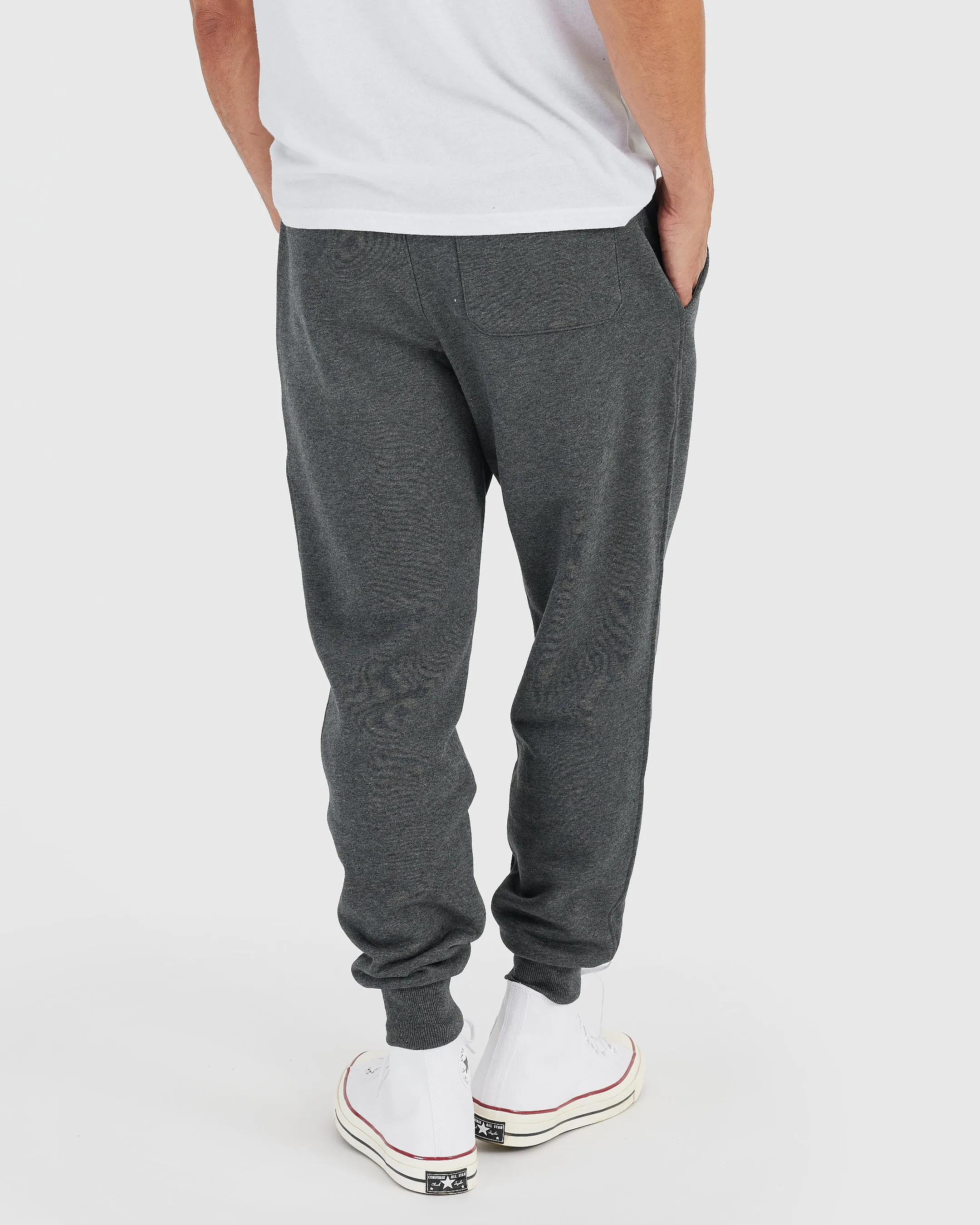 Charcoal Heather Gray Fleece Zip Hoodie and Jogger Set