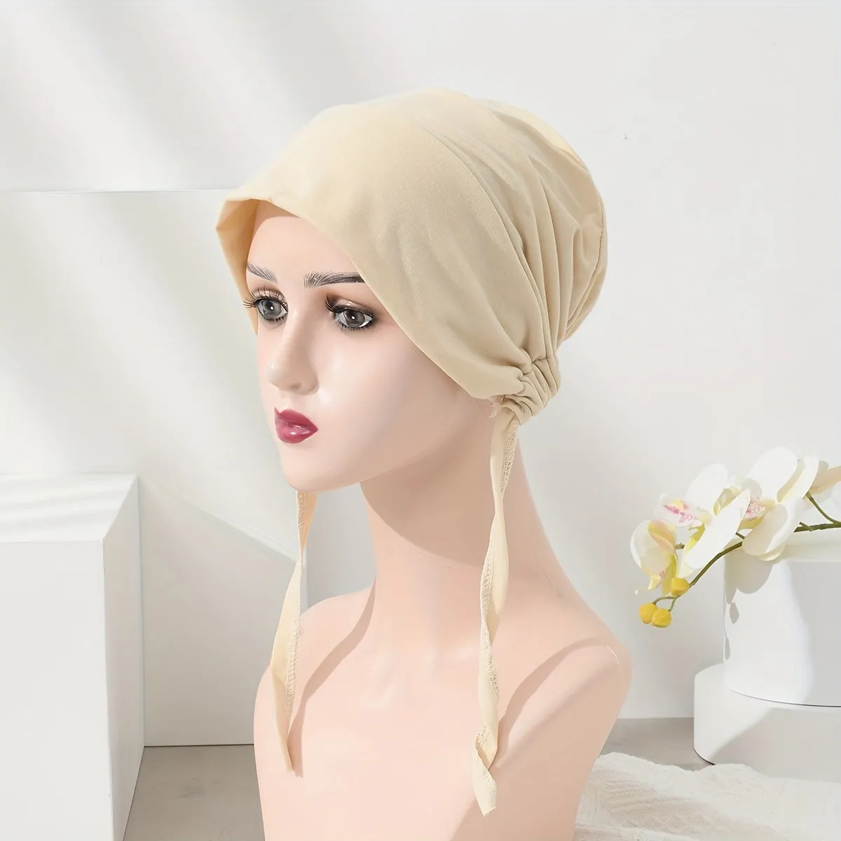 Chic Elastic Turban Hats Fashionable Lightweight Head Wraps