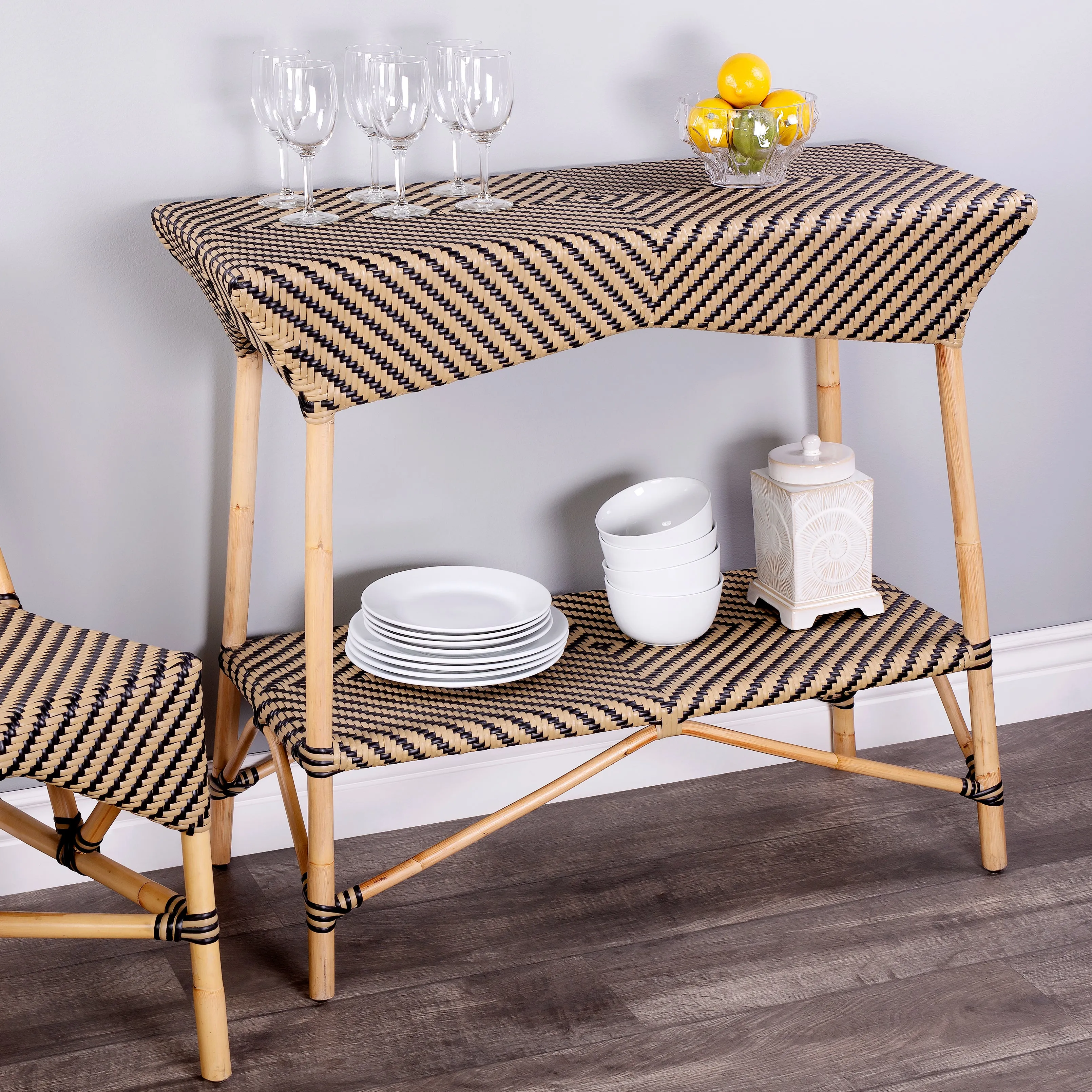 Ciel  Rattan Bar Cart in Beige  5507984
