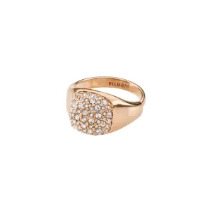CINDY crystal ring rosegold-plated
