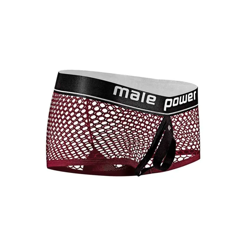 Cock Pit Net Mini Cock Ring Short - Large -  Burgundy