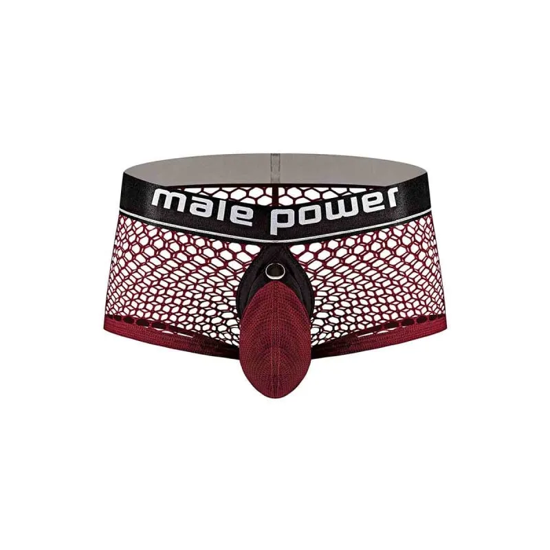 Cock Pit Net Mini Cock Ring Short - Large -  Burgundy