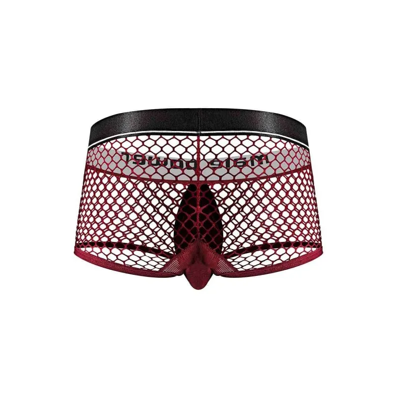 Cock Pit Net Mini Cock Ring Short - Large -  Burgundy