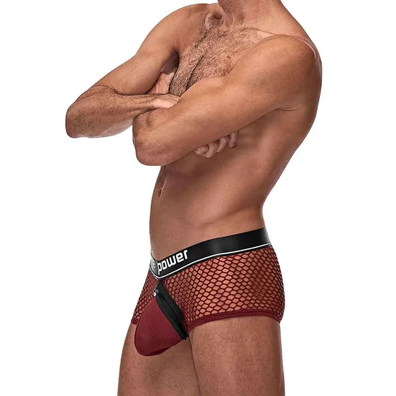 Cock Pit Net Mini Cock Ring Short - Large -  Burgundy