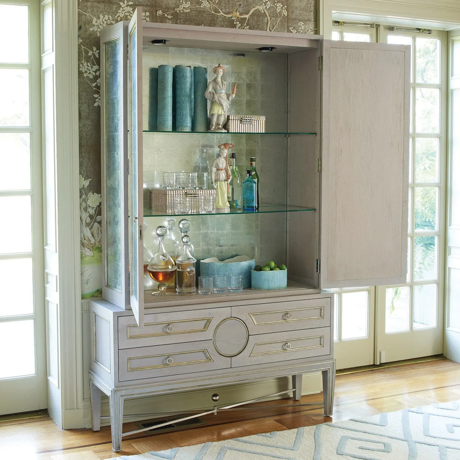 Collectors 56"W x 91"H Cabinet - Grey