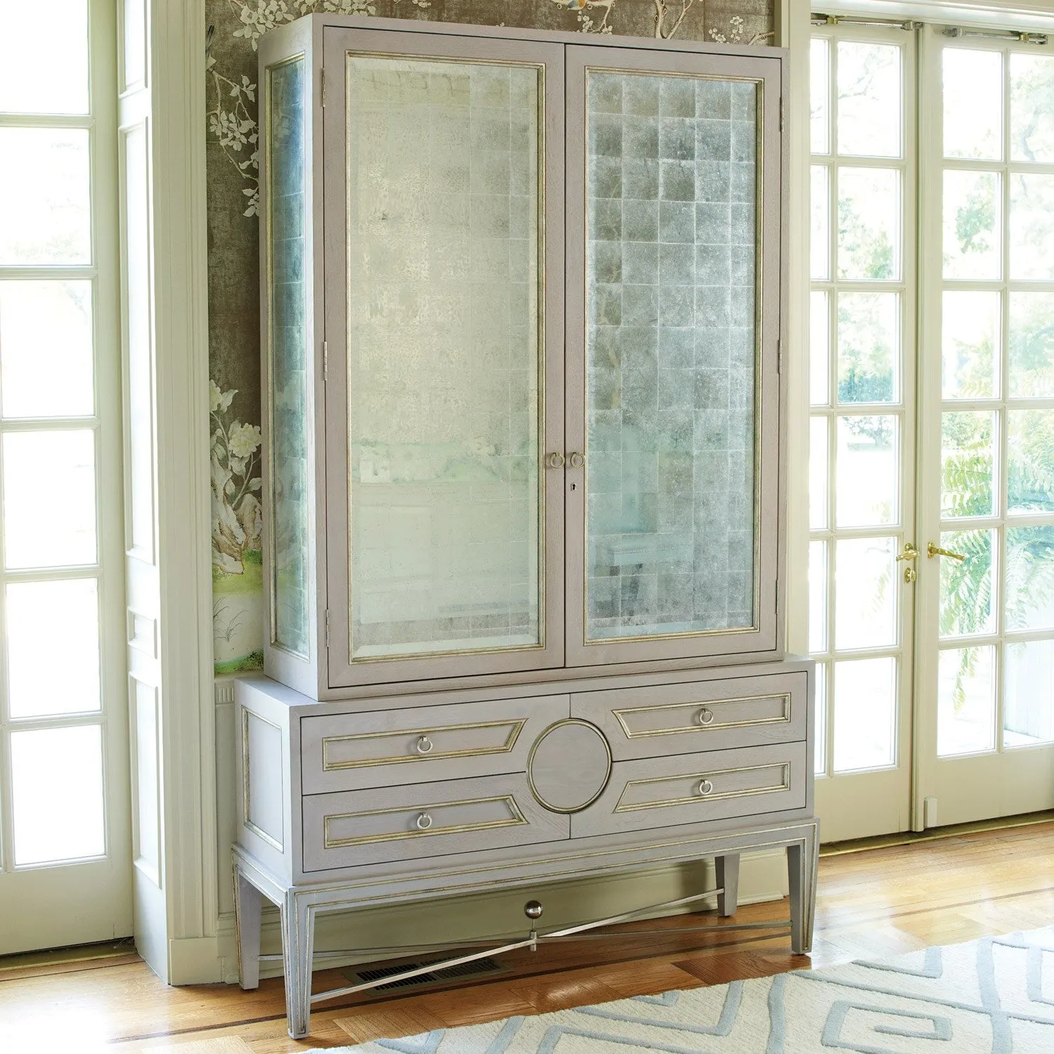 Collectors 56"W x 91"H Cabinet - Grey