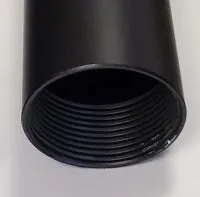 CONNECT Threaded 1 5/16 Round Rod Kit, 12ft, Matte Black, Style A