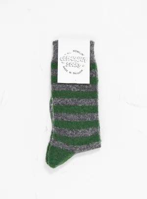 Cosmonaut Socks Dark Green Grey