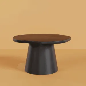 Crater Round Coffee Table | Solid Mango Wood Center Table for Living Room