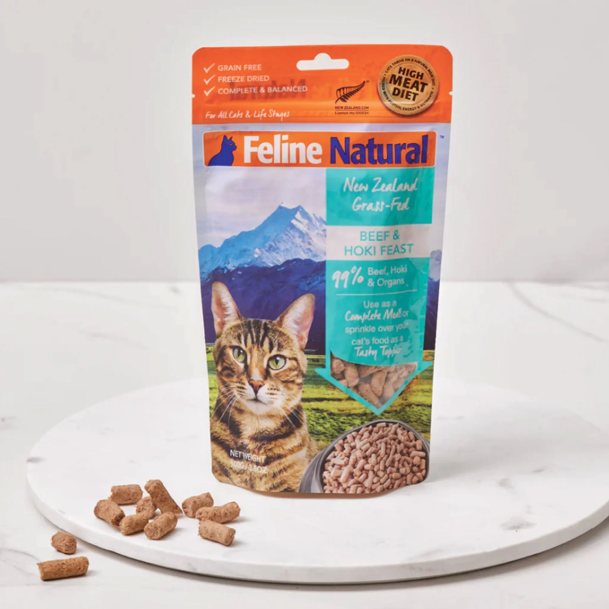 Feline Natural Freeze-Dried Cat Beef & Hoki