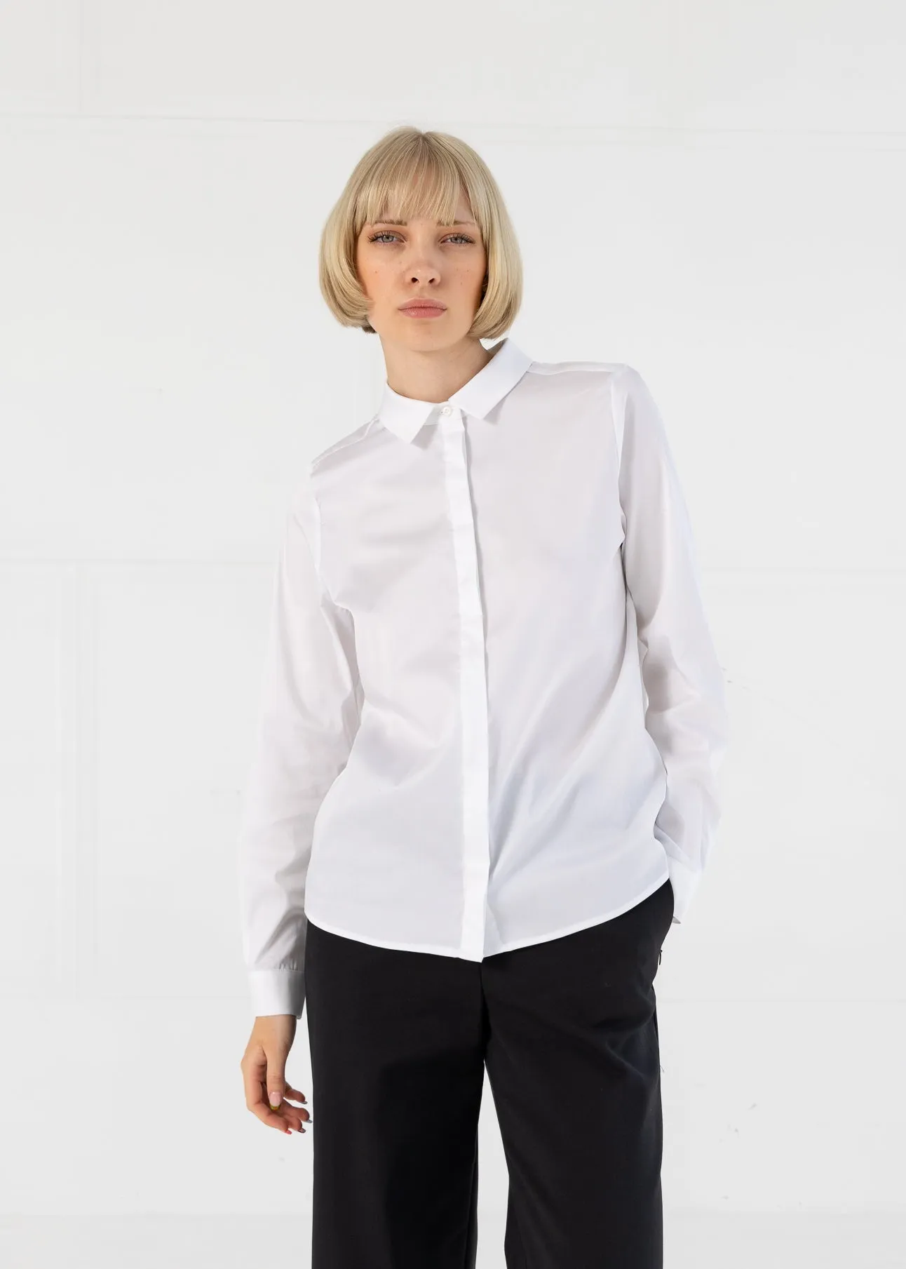 Fitted Classic Skjorte - White