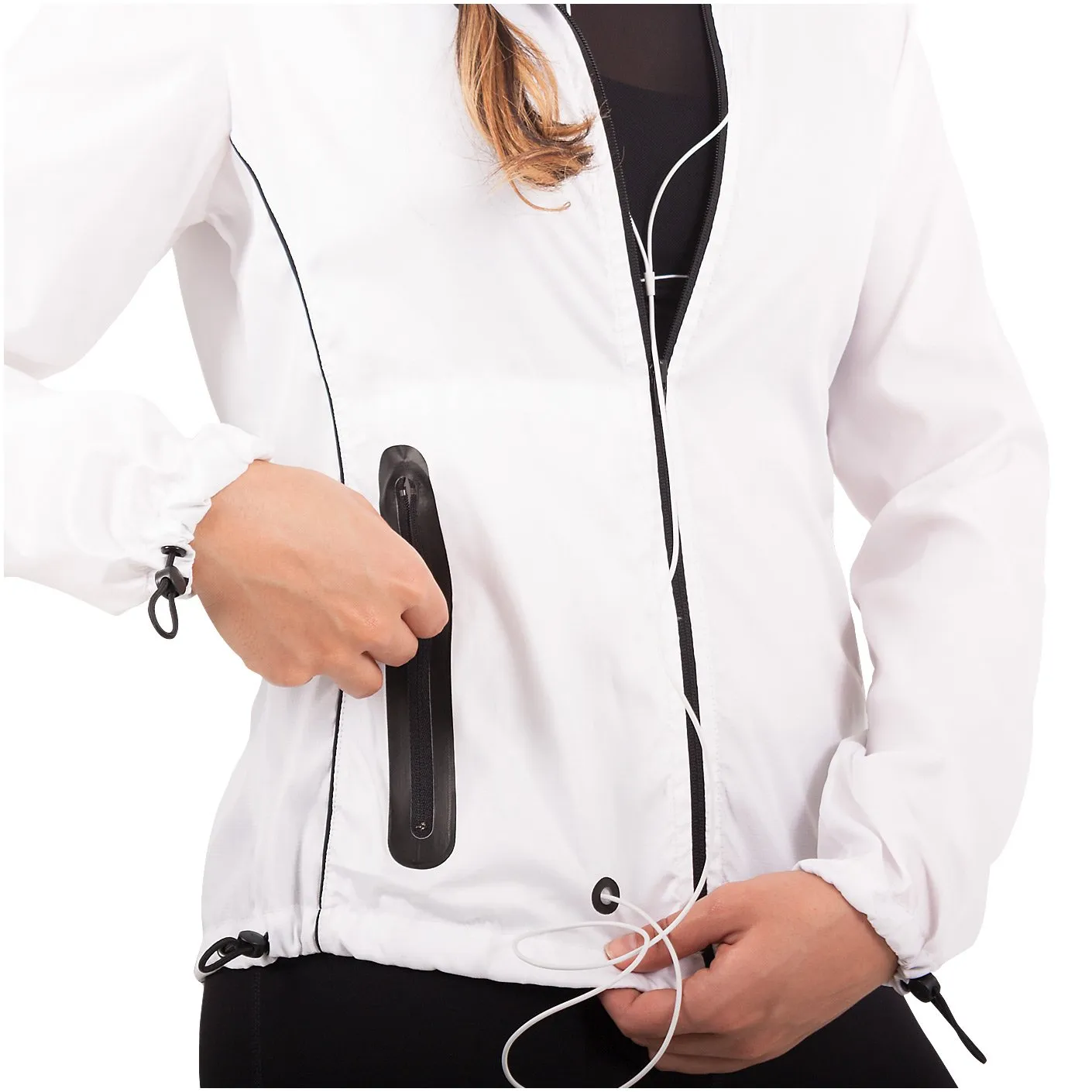 FLEXMEE Activewear: 982002 - Waves Athleisure Windbreaker With Pocket | Polyester