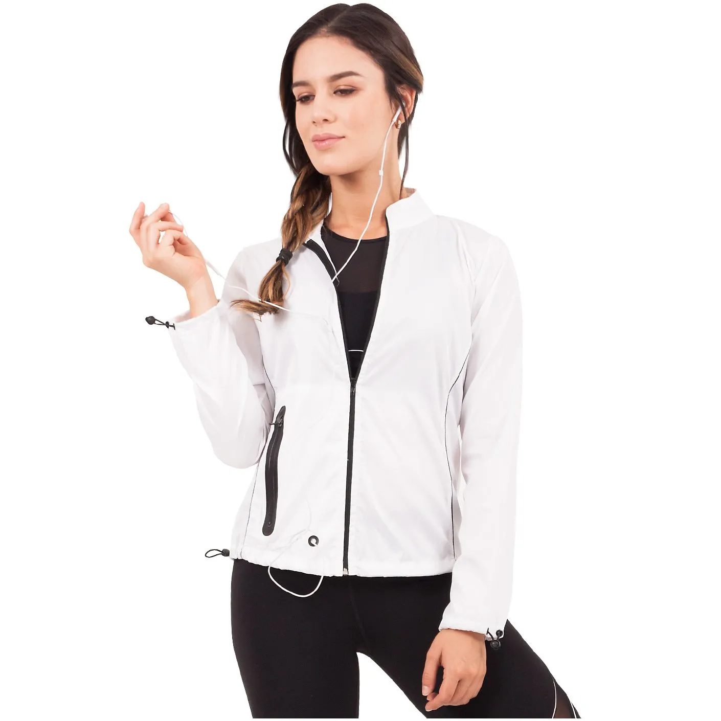 FLEXMEE Activewear: 982002 - Waves Athleisure Windbreaker With Pocket | Polyester