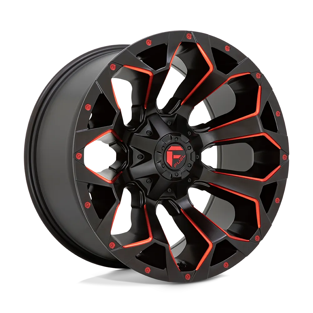 Fuel Assault Wheels Matte Black Red Milled D787 | 2023-2016 Toyota Tacoma / 2010  4Runner (Multiple Size Options)
