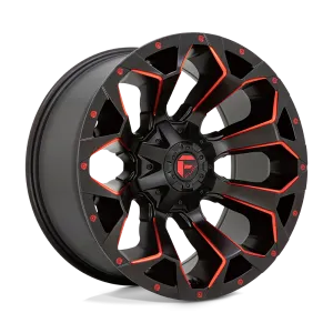 Fuel Assault Wheels Matte Black Red Milled D787 | 2023-2016 Toyota Tacoma / 2010  4Runner (Multiple Size Options)