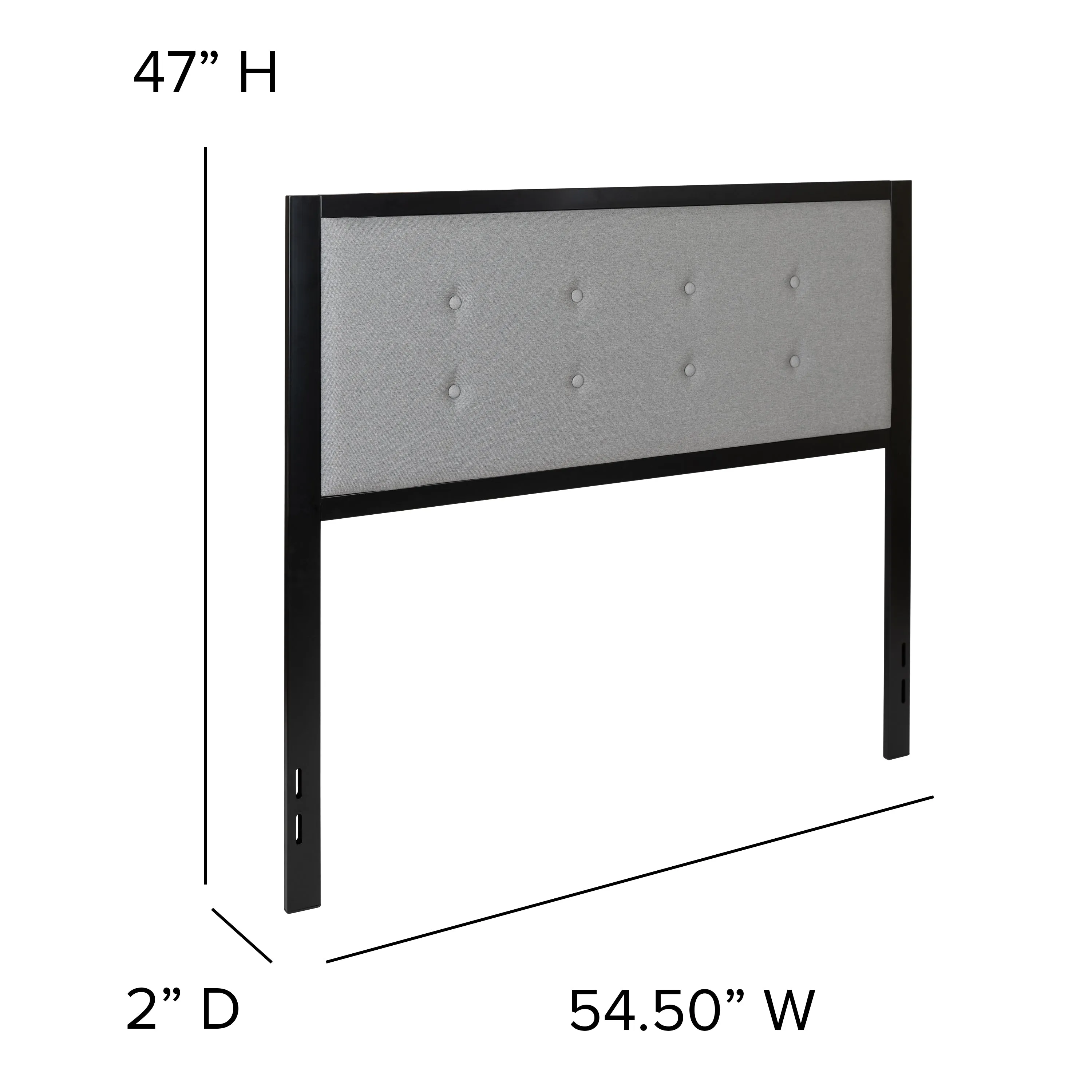Full Light Gray Headboard HG-HB1725-F-LG-GG