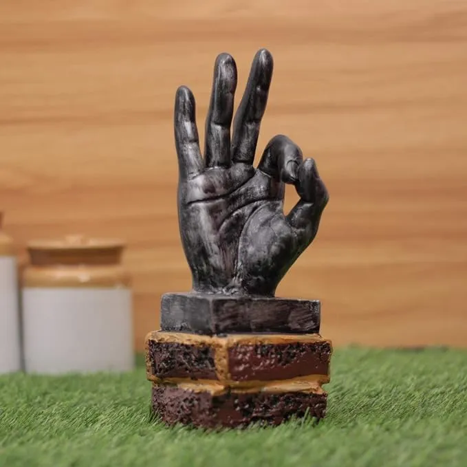 FURNIDEK Palm Showpiece (for Appreciate,Good Luck)