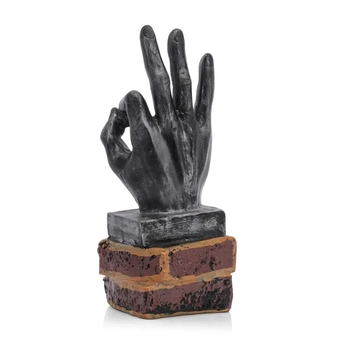 FURNIDEK Palm Showpiece (for Appreciate,Good Luck)
