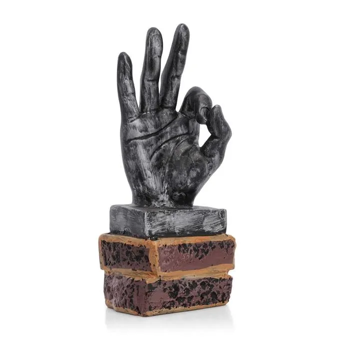 FURNIDEK Palm Showpiece (for Appreciate,Good Luck)