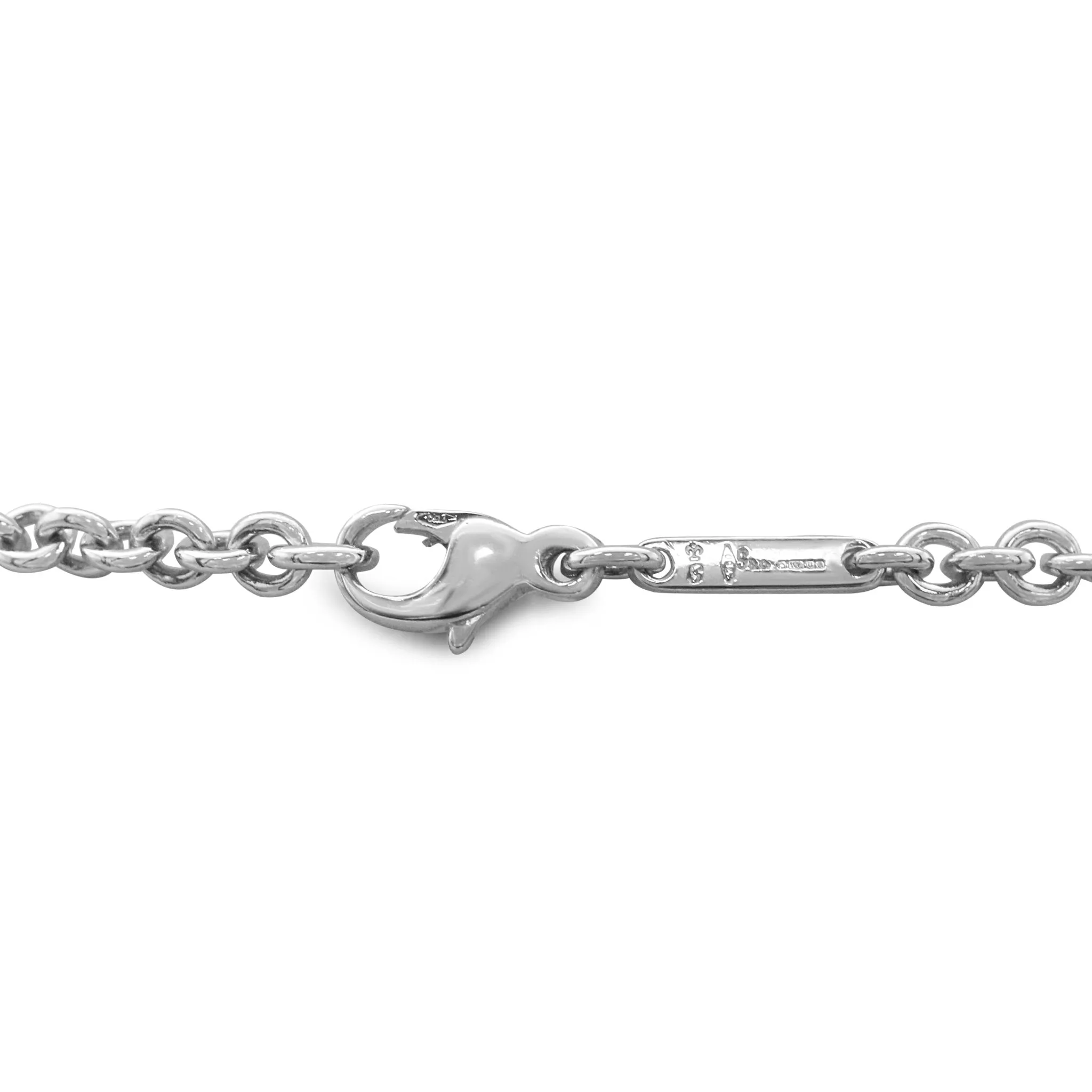 Garrard Diamond Set Strip Pendant Necklace - 18ct White Gold